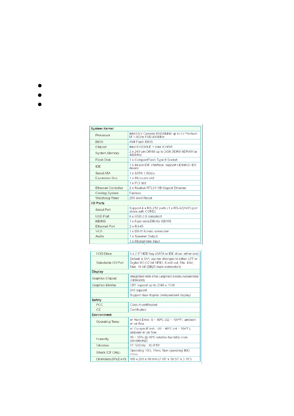 Intel Pentium M Box PC User Manual | Page 3 / 19