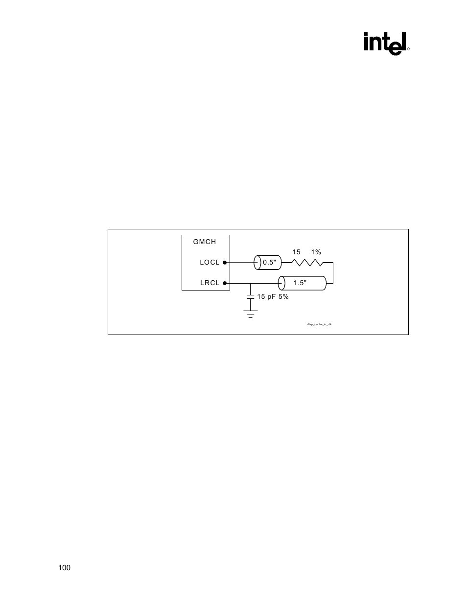 Display cache clocking, Designs that do not use the agp port, Figure 48. display cache input clocking | 9 designs that do not use the agp port, 2 display cache clocking | Intel 815 User Manual | Page 100 / 213