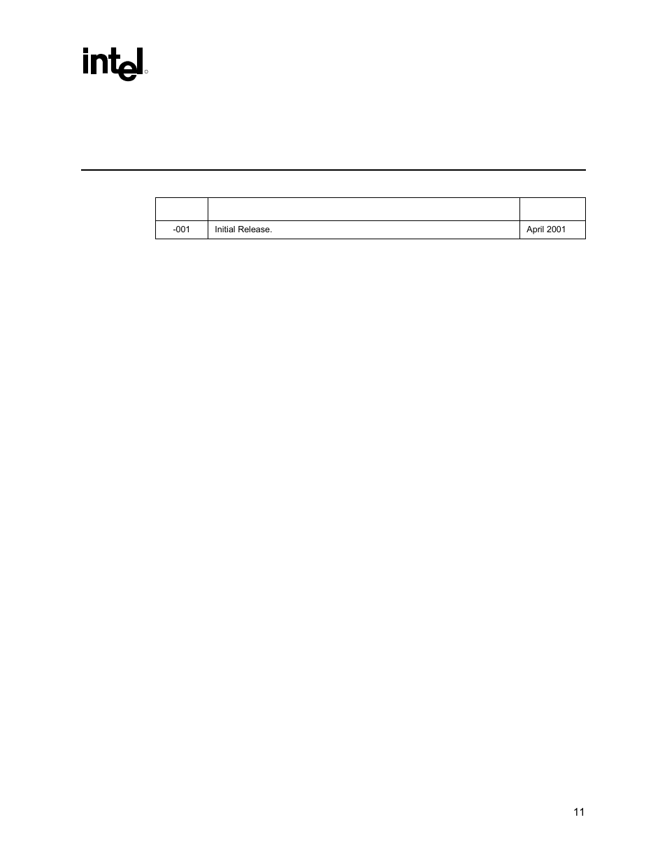 Revision history | Intel 815 User Manual | Page 11 / 213