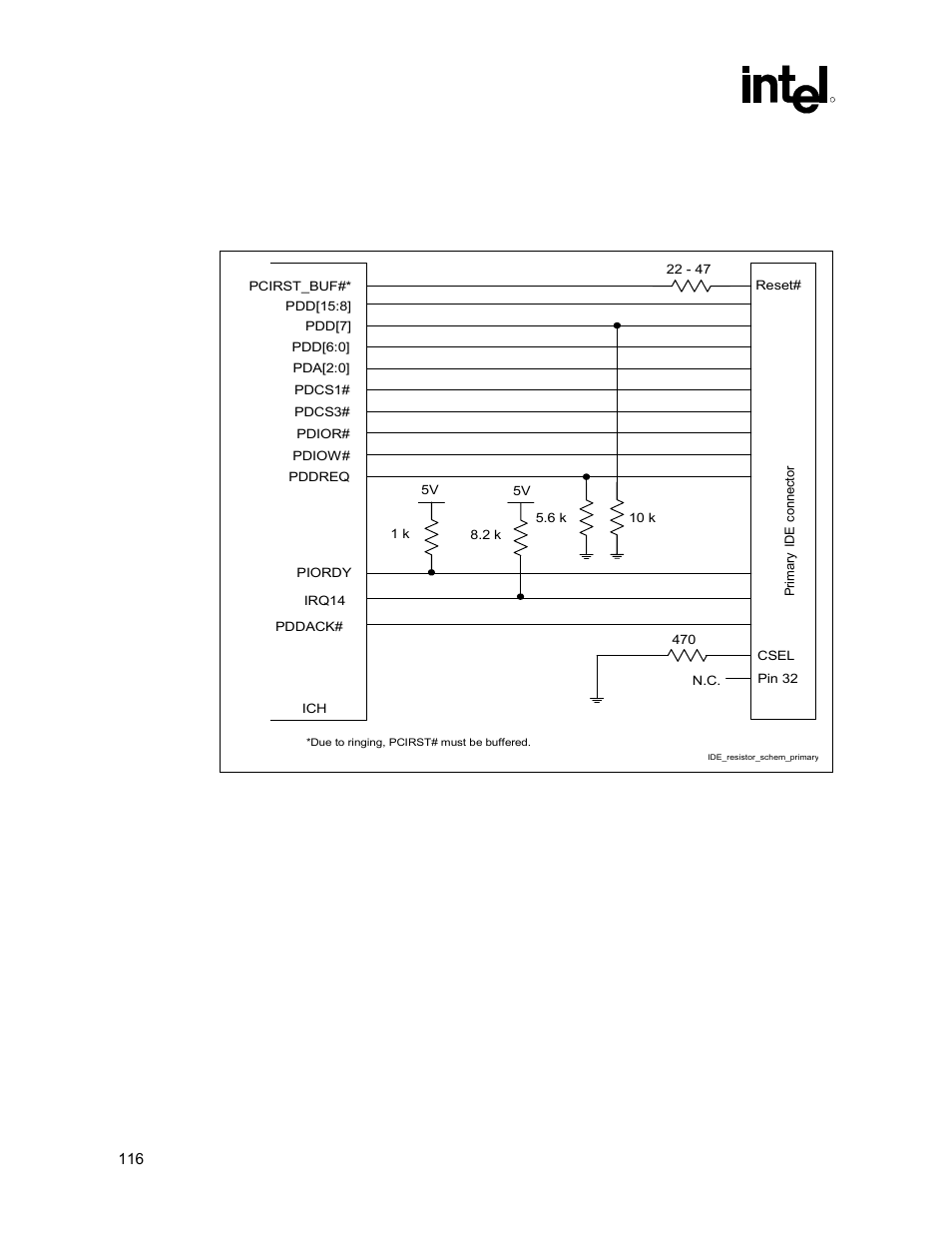 Primary ide connector requirements, 3 primary ide connector requirements | Intel 815 User Manual | Page 116 / 213