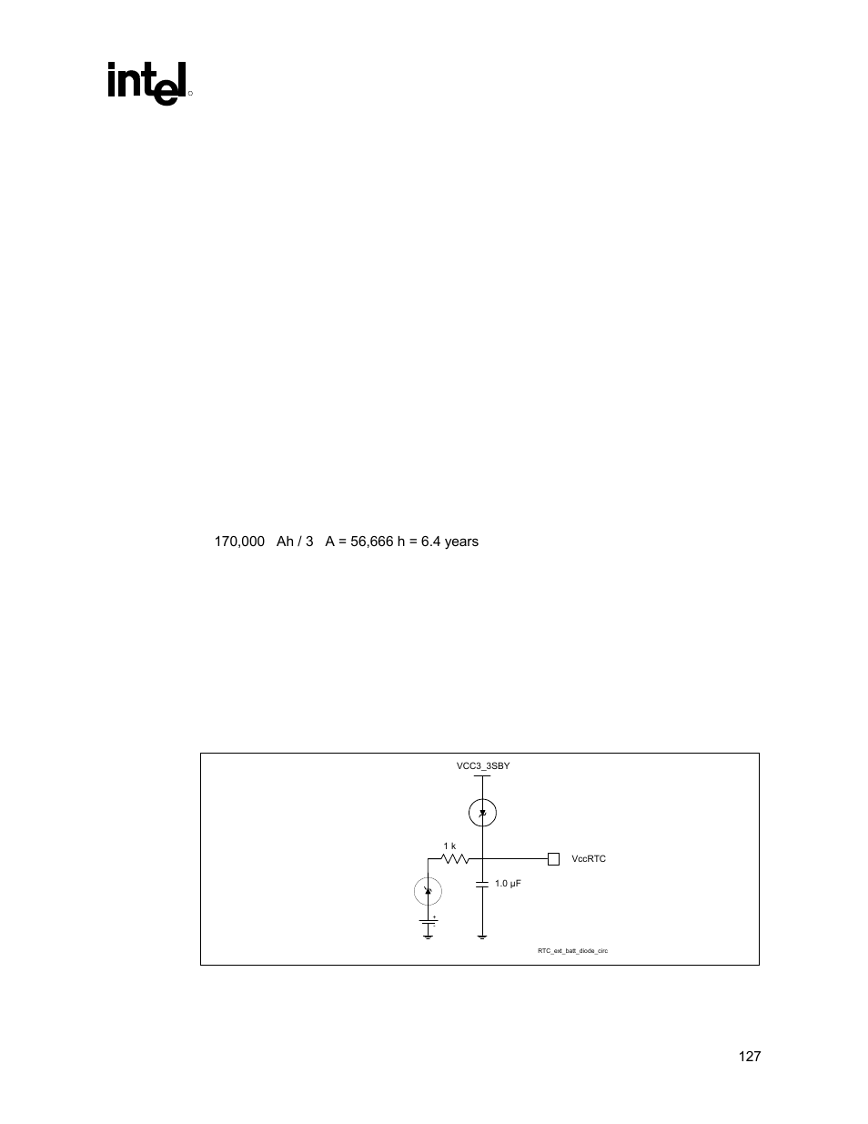 Rtc layout considerations, Rtc external battery connection, Rtc external rtcreset circuit | 3 rtc layout considerations, 4 rtc external battery connection | Intel 815 User Manual | Page 127 / 213
