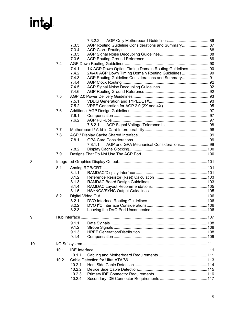 Intel 815 User Manual | Page 5 / 213