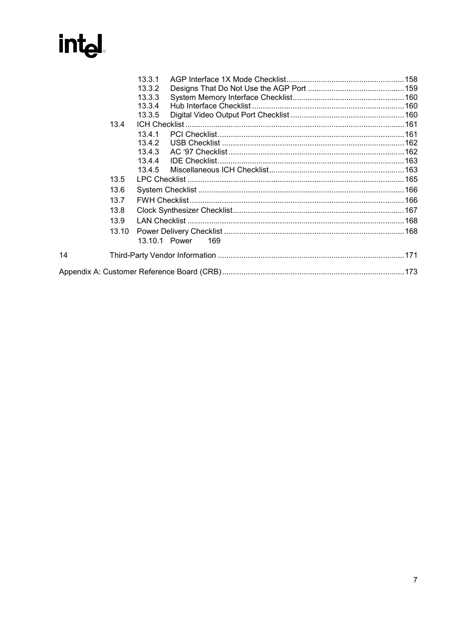 Intel 815 User Manual | Page 7 / 213