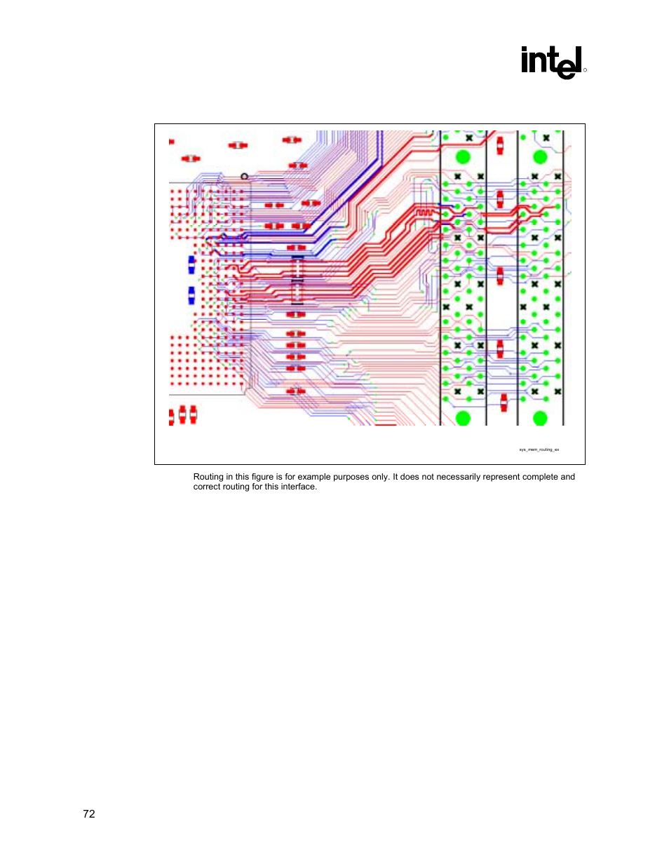 Figure 37. system memory routing example | Intel 815 User Manual | Page 72 / 213