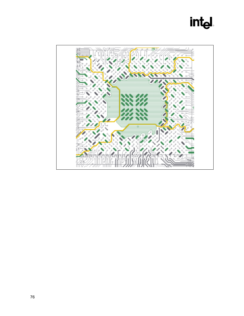 Figure 40. intel, 815 chipset platform decoupling example | Intel 815 User Manual | Page 76 / 213