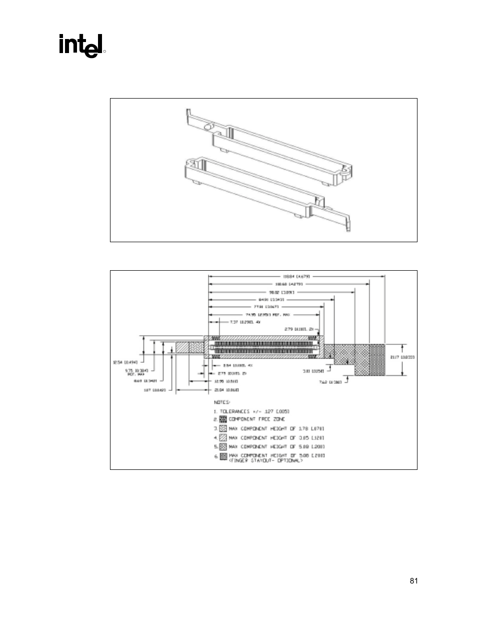 Figure 42. agp left-handed retention mechanism | Intel 815 User Manual | Page 81 / 213