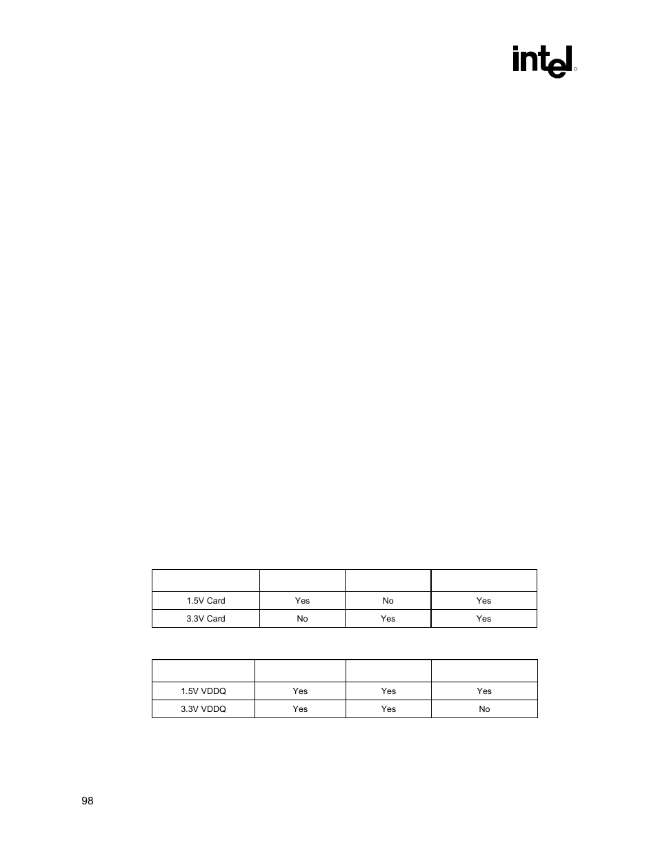 Agp signal voltage tolerance list, Motherboard / add-in card interoperability, Table 25. connector/add-in card interoperability | Table 26. voltage/data rate interoperability, 7 motherboard / add-in card interoperability, 1 agp signal voltage tolerance list | Intel 815 User Manual | Page 98 / 213
