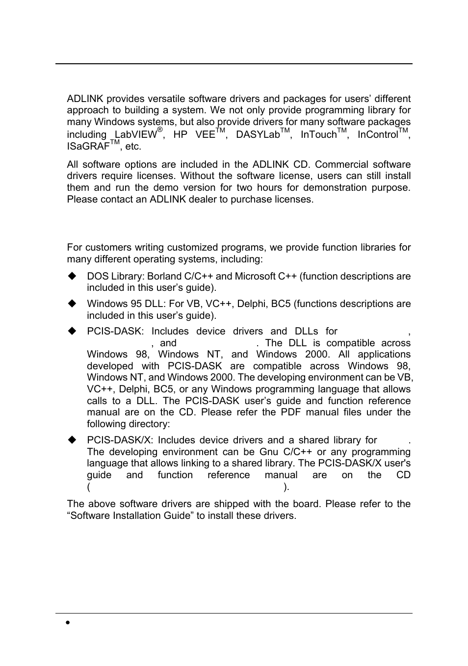 4 software supporting | Intel cPCI-7200 User Manual | Page 12 / 71