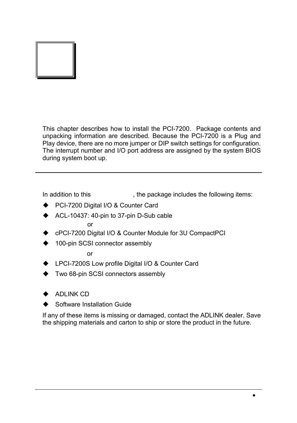 Installation | Intel cPCI-7200 User Manual | Page 15 / 71