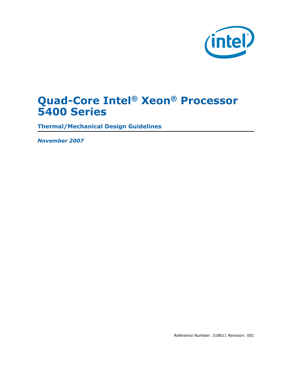 Intel 5400 Series User Manual | 100 pages