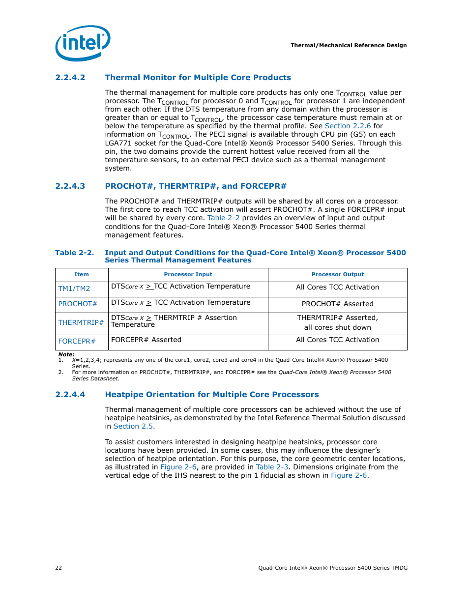 Intel 5400 Series User Manual | Page 22 / 100