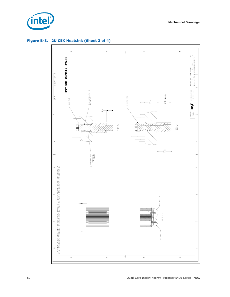 2u cek heatsink (sheet 3 of 4), Figure b-3 | Intel 5400 Series User Manual | Page 60 / 100