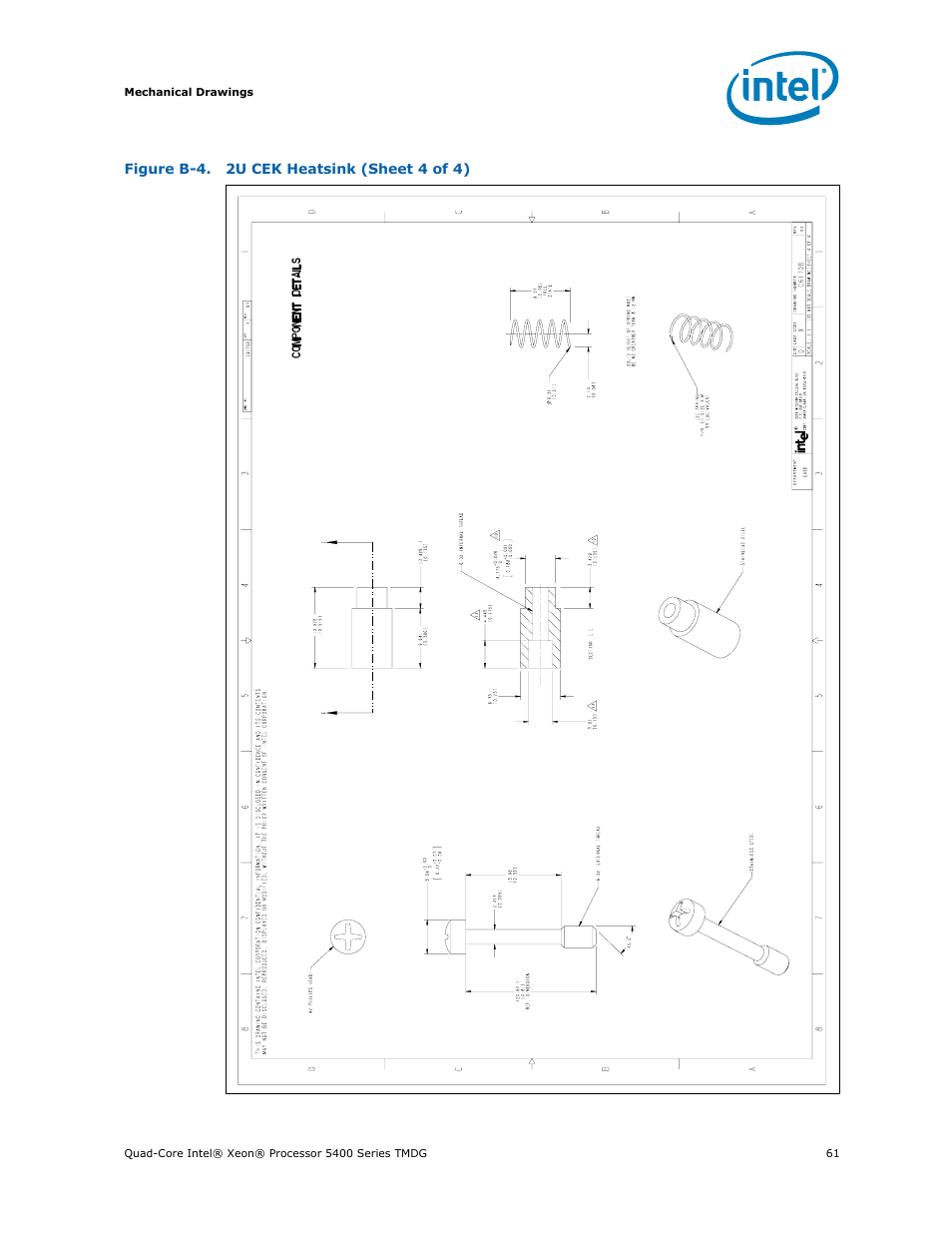 2u cek heatsink (sheet 4 of 4), Figure b-4 | Intel 5400 Series User Manual | Page 61 / 100