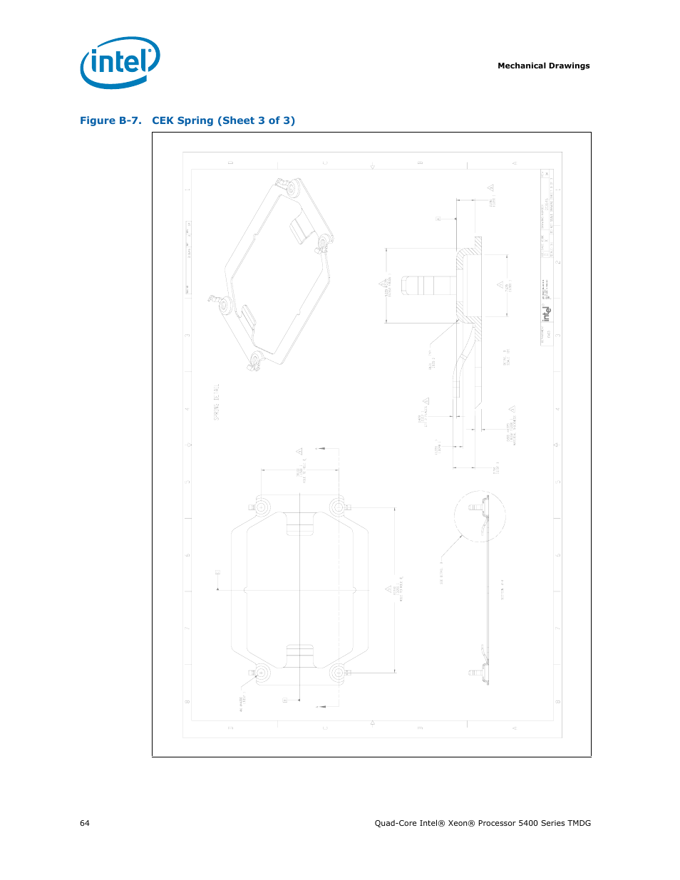 Cek spring (sheet 3 of 3), Figure b-7 | Intel 5400 Series User Manual | Page 64 / 100