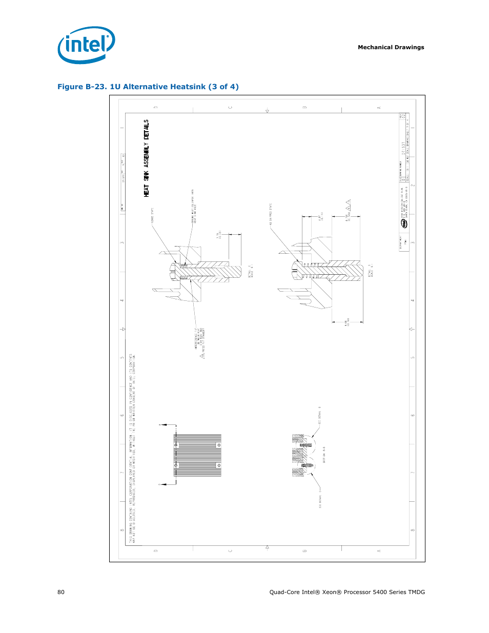 B-23 1u alternative heatsink (3 of 4), 1u alternative heatsink (3 of 4), Figure b-23 | Intel 5400 Series User Manual | Page 80 / 100