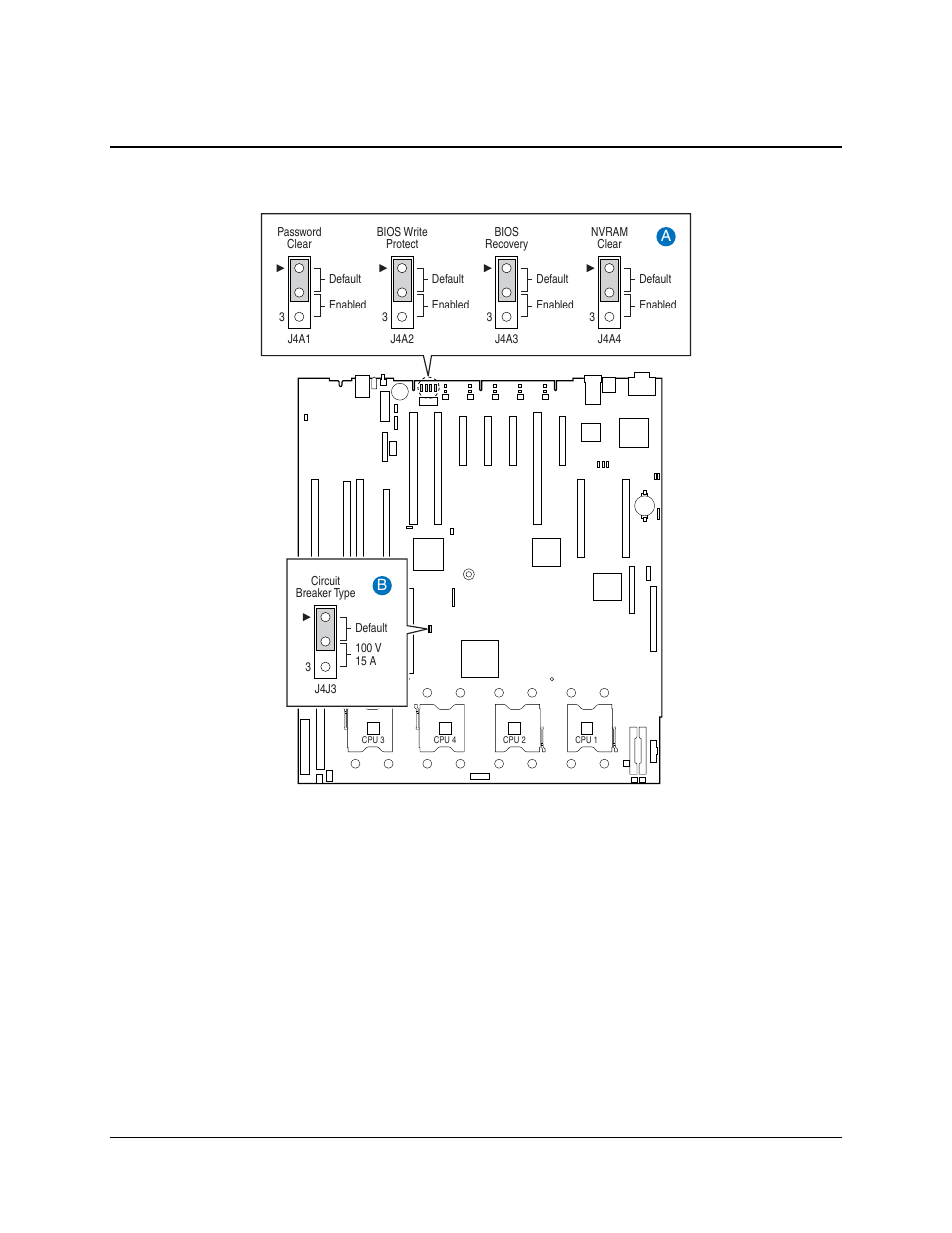 Jumpers, 1 mainboard | Intel SE8500HW4 User Manual | Page 55 / 132