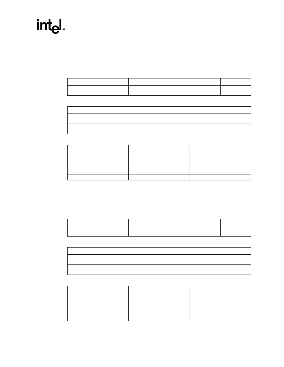 8 switch s8e1- 5, 1 switch s8e1 - 5: descriptions, 9 switch s8e1- 6 | Table 55. switch s8e1 - 6: descriptions, Switch s8e1 - 5: settings and operation mode, Switch s8e1 - 5: driver mode output impedances, Switch s8e1 - 6: descriptions, Switch s8e1 - 6: settings and operation mode, Switch s8e1 - 6: driver mode output impedances | Intel IQ80219 User Manual | Page 61 / 120