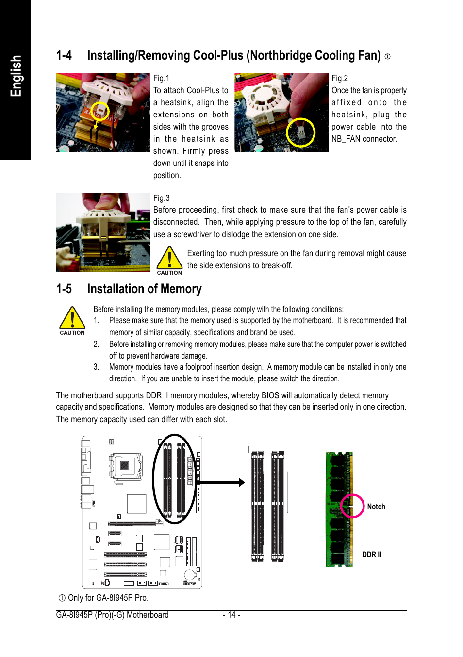 English | Intel GA-8I945P PRO User Manual | Page 14 / 88