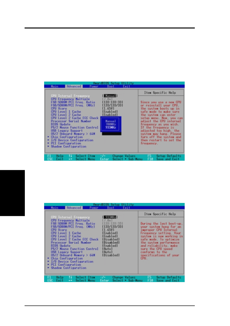 Bios setup | Intel CUSL2K User Manual | Page 60 / 122