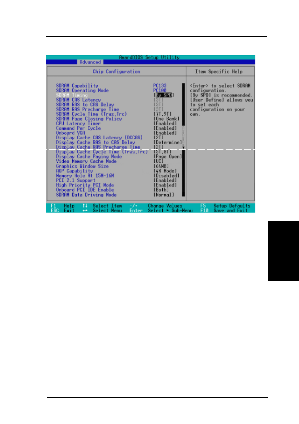 Bios setup, 1 chip configuration | Intel CUSL2K User Manual | Page 61 / 122