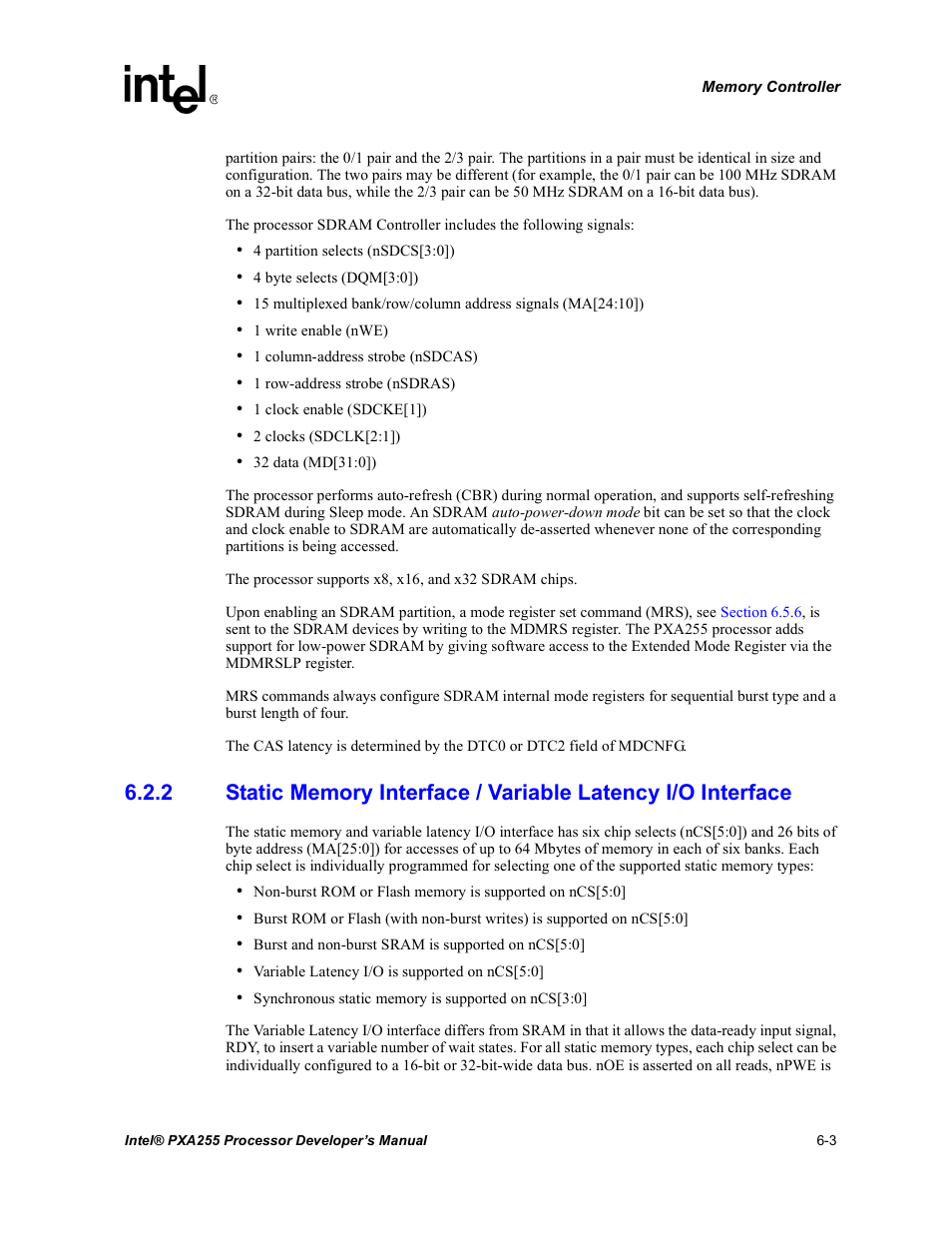 Intel PXA255 User Manual | Page 185 / 600