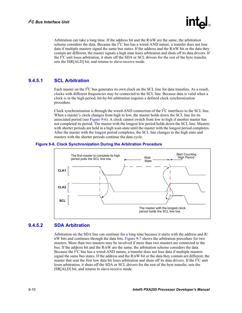 1 scl arbitration, 2 sda arbitration | Intel PXA255 User Manual | Page 340 / 600