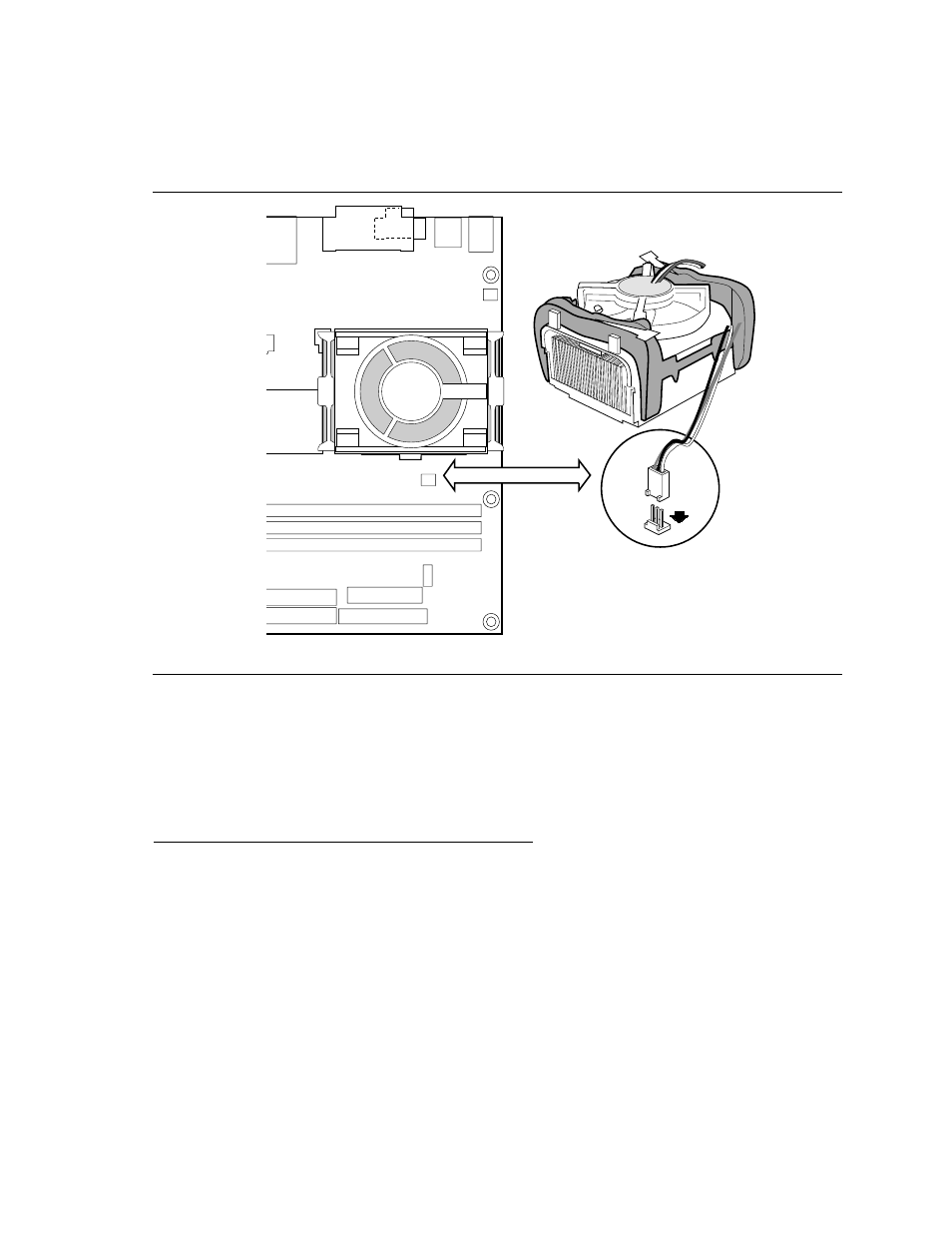 Connecting the processor fan heatsink cable, Removing a processor | Intel D845WN User Manual | Page 28 / 88