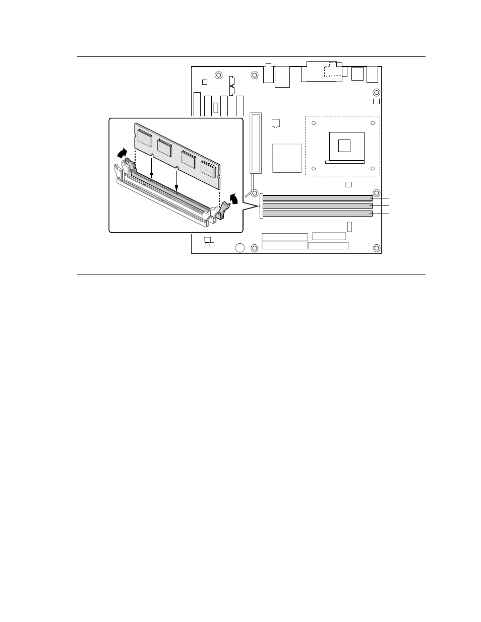 Installing a memory module | Intel D845WN User Manual | Page 30 / 88