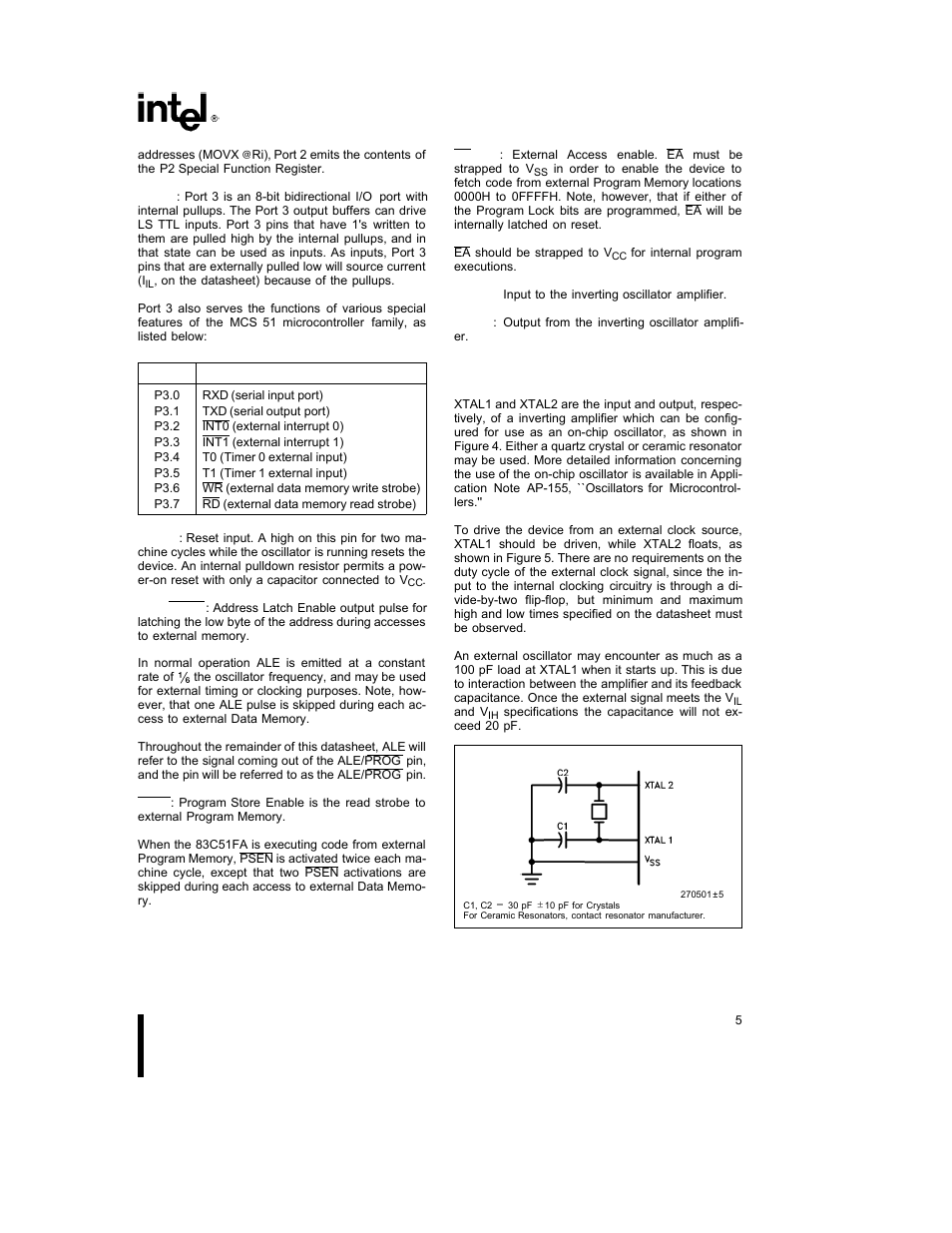 Intel 83C51FA User Manual | Page 5 / 13