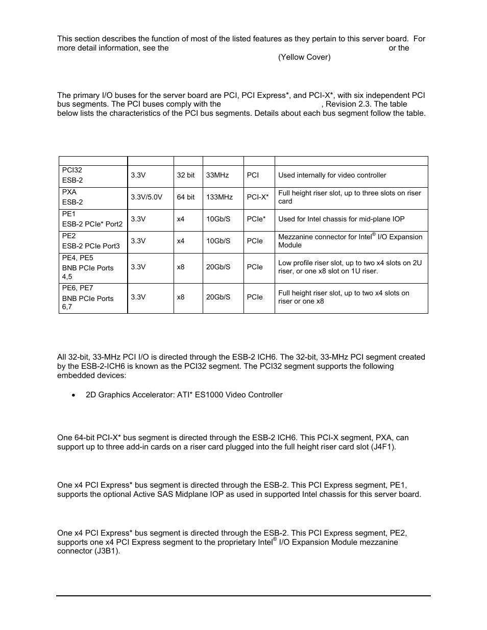 1 pci sub-system | Intel Server Board S5000PAL User Manual | Page 33 / 113