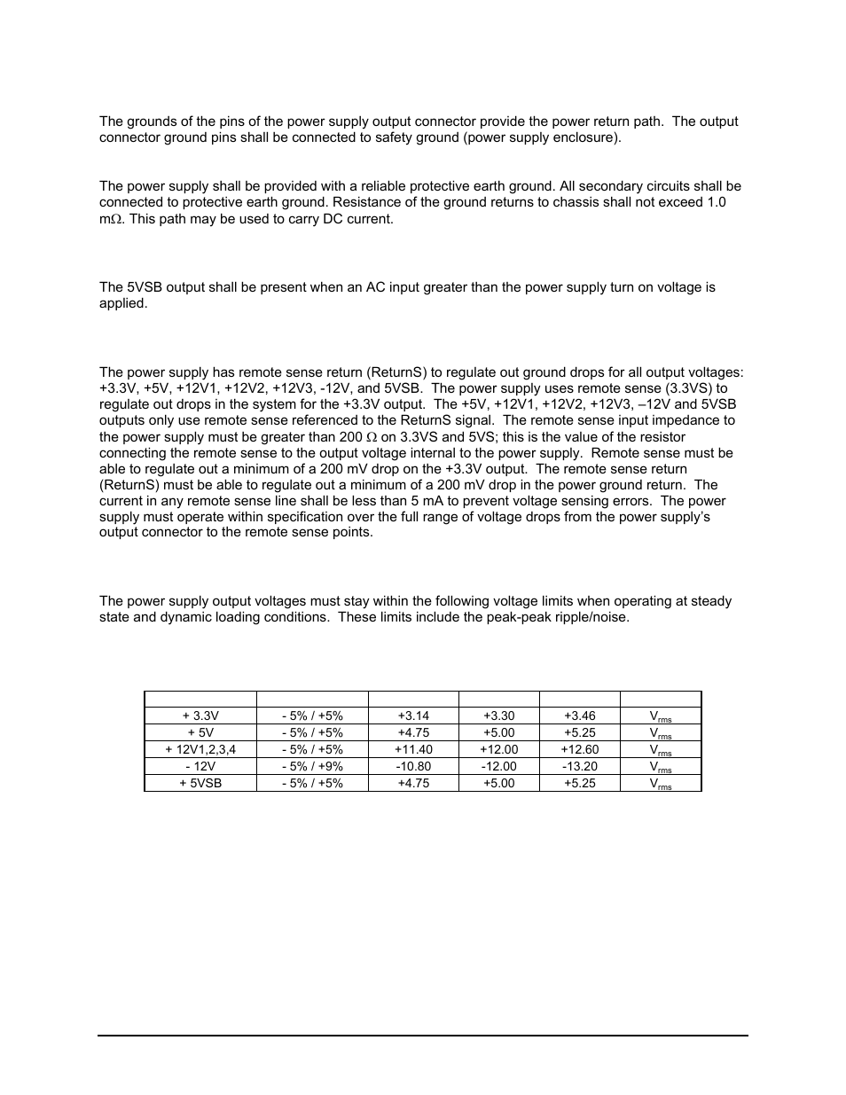 4 grounding, 5 standby outputs, 6 remote sense | 7 voltage regulation | Intel Server Board S5000PAL User Manual | Page 72 / 113