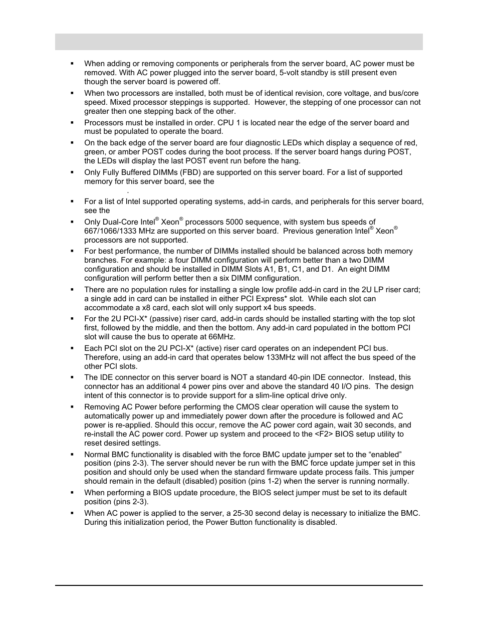 Appendix a: integration and usage tips | Intel Server Board S5000PAL User Manual | Page 83 / 113