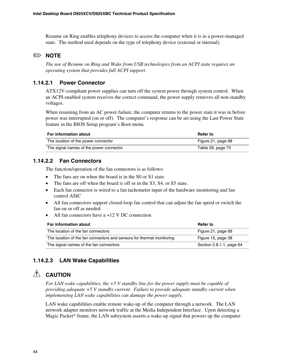 Intel DESKTOP BOARD D925XCV User Manual | Page 44 / 112