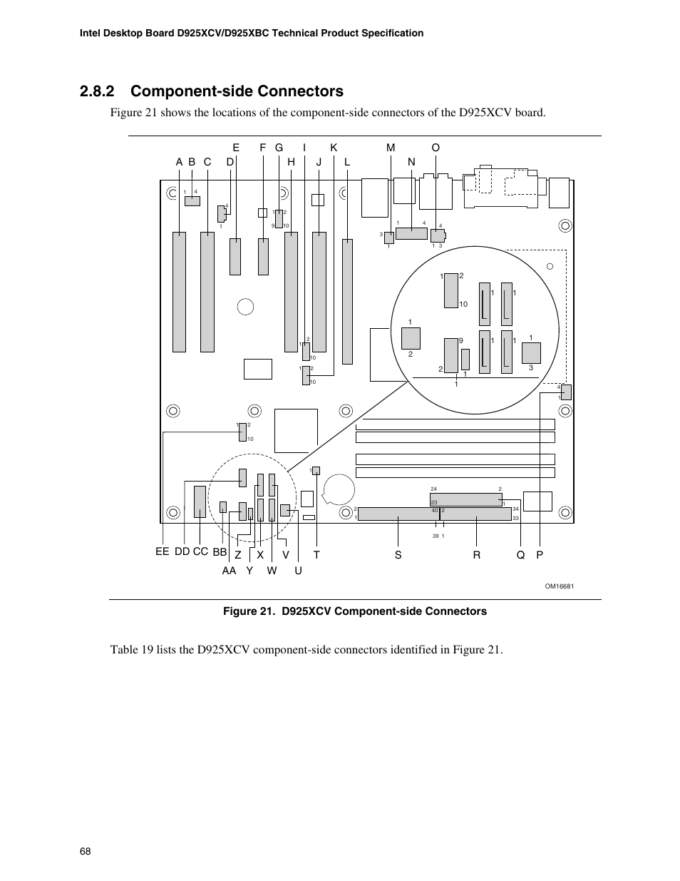 2 component-side connectors | Intel DESKTOP BOARD D925XCV User Manual | Page 68 / 112