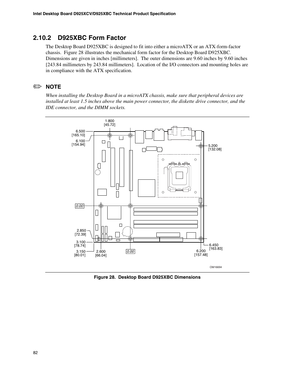 2 d925xbc form factor | Intel DESKTOP BOARD D925XCV User Manual | Page 82 / 112