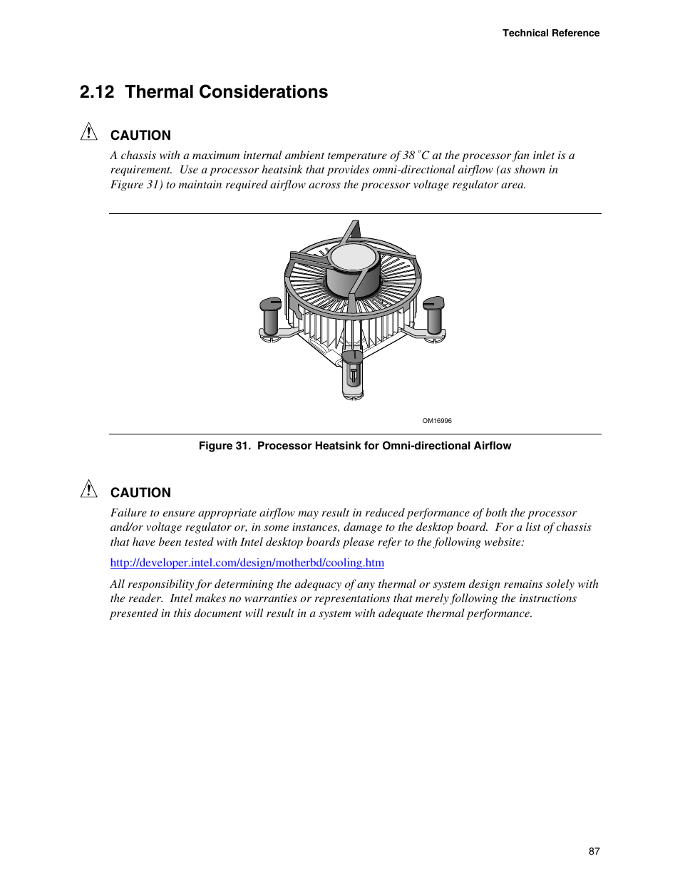 12 thermal considerations | Intel DESKTOP BOARD D925XCV User Manual | Page 87 / 112