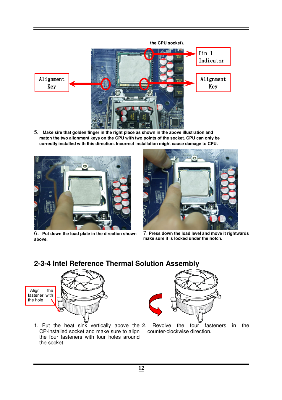 3-4 intel reference thermal solution assembly | Intel 32882 User Manual | Page 17 / 53