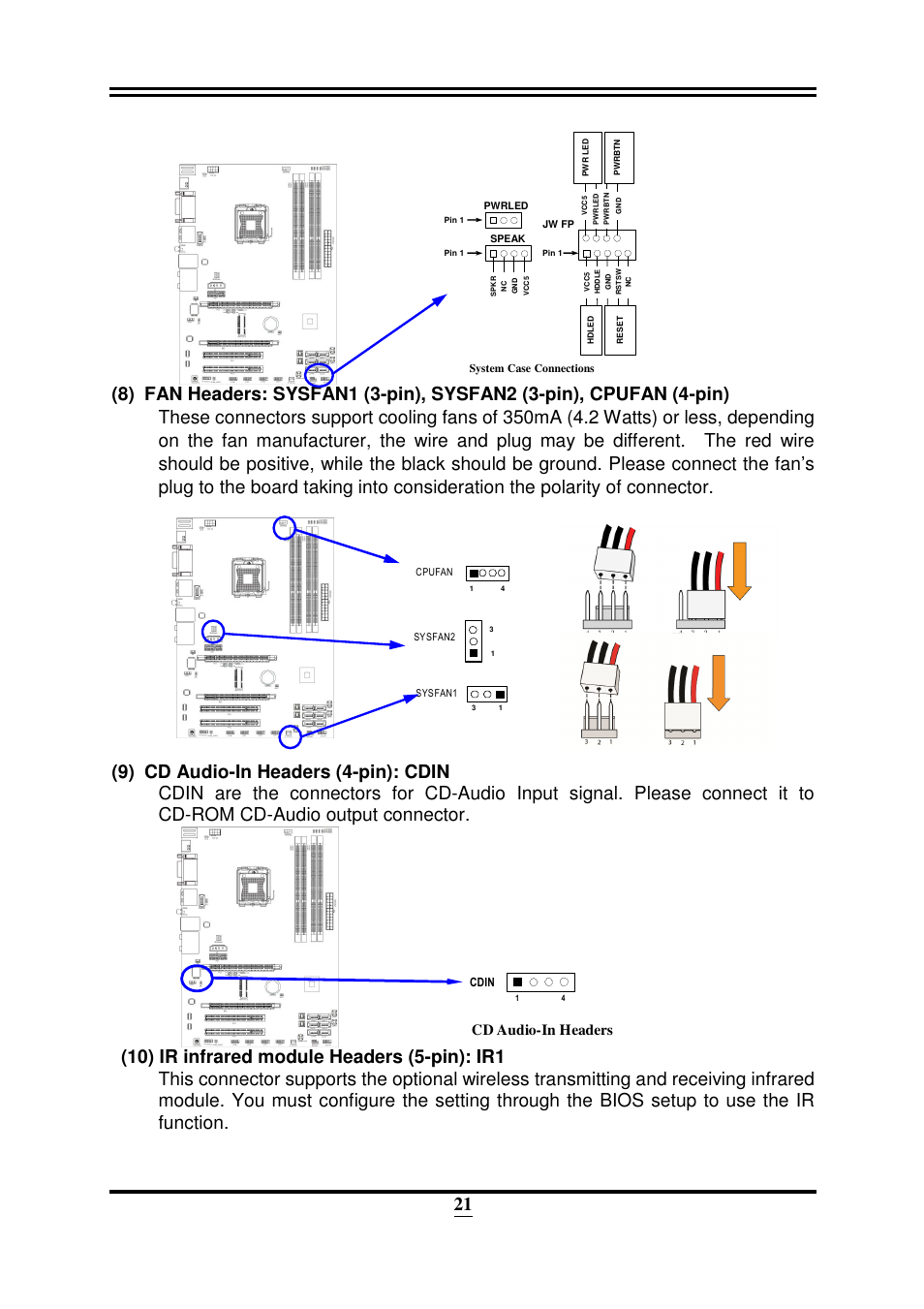Cd audio-in headers | Intel 32882 User Manual | Page 26 / 53