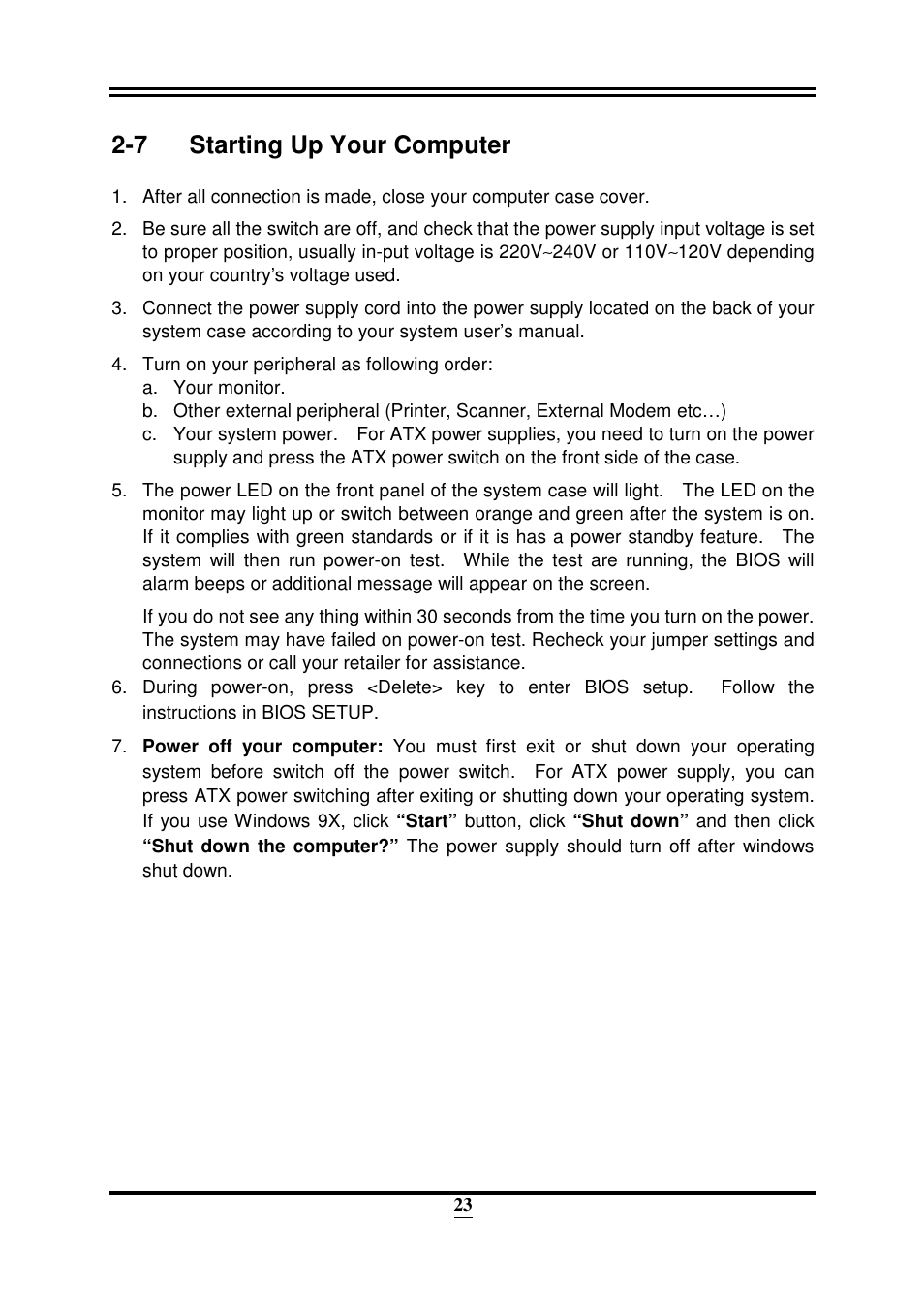 7 starting up your computer | Intel 32882 User Manual | Page 28 / 53