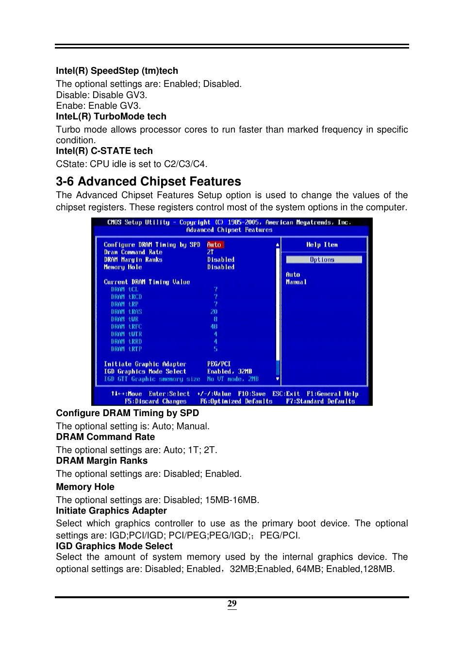 6 advanced chipset features | Intel 32882 User Manual | Page 34 / 53