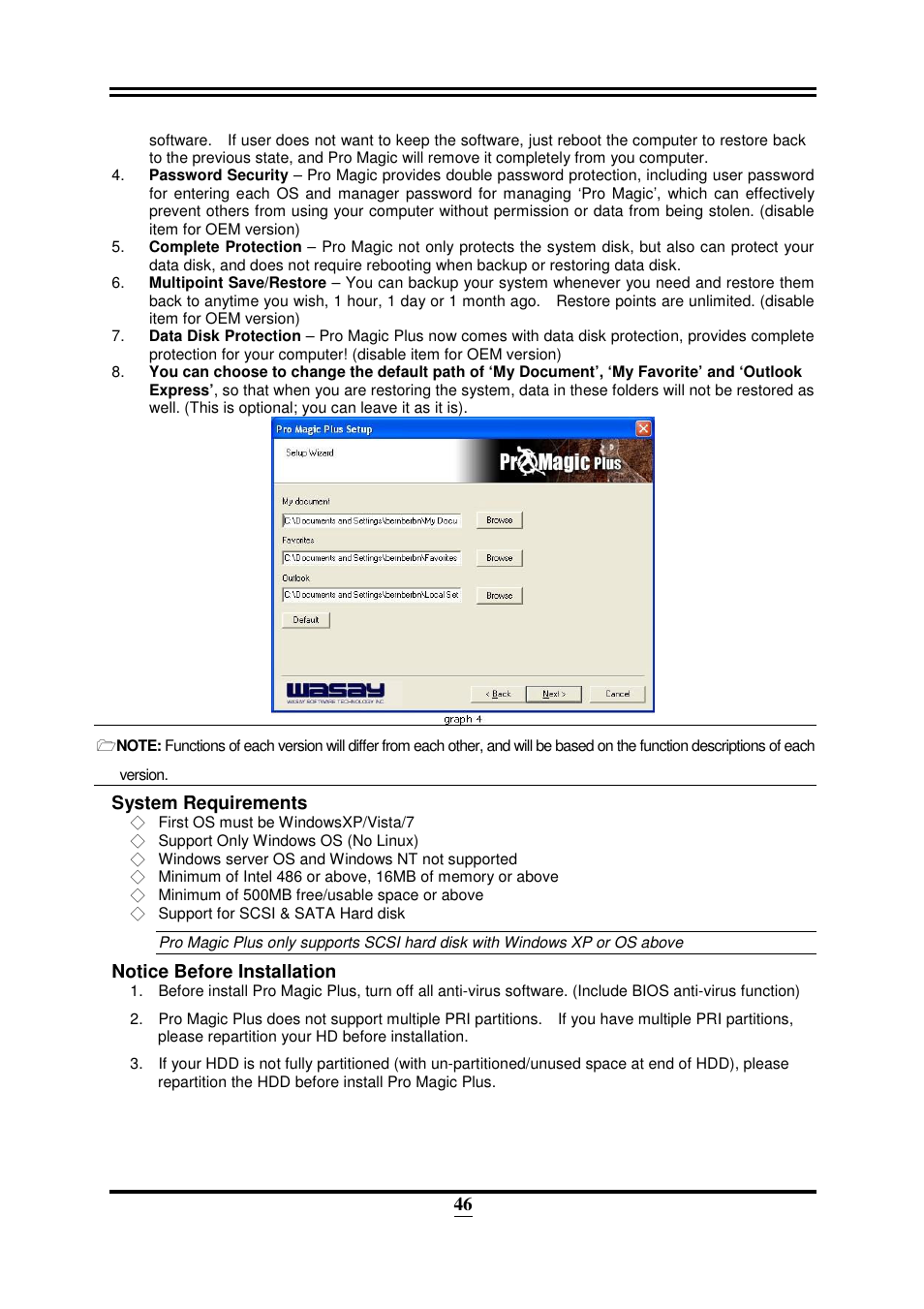 System requirements, Notice before installation | Intel 32882 User Manual | Page 51 / 53