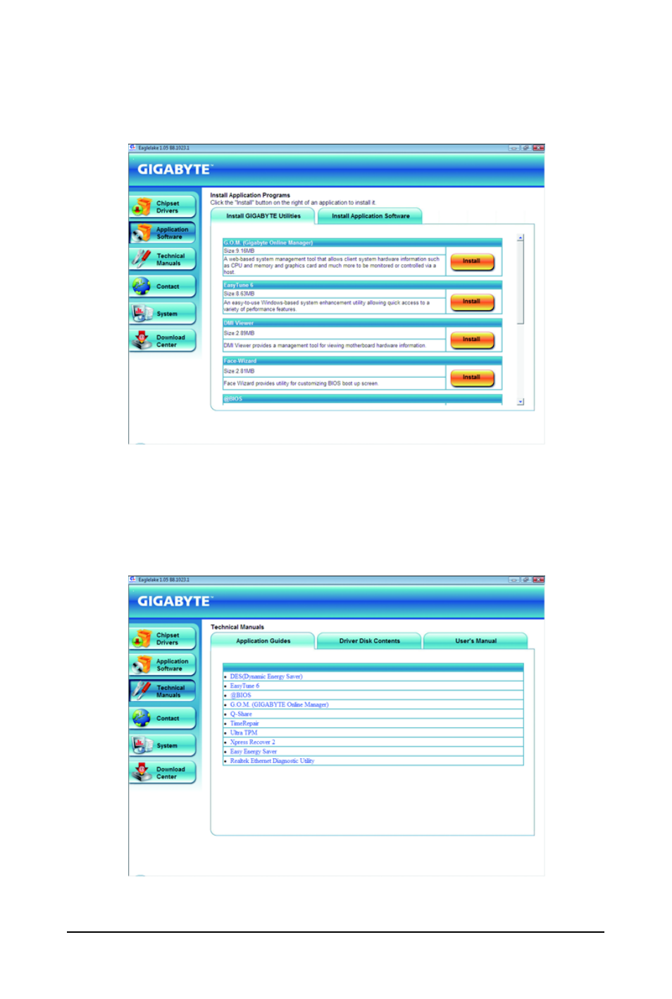 2 application software, 3 technical manuals | Intel GA-EQ45M-S2 User Manual | Page 60 / 104