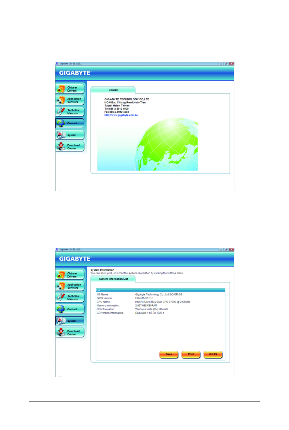 4 contact, 5 system | Intel GA-EQ45M-S2 User Manual | Page 61 / 104