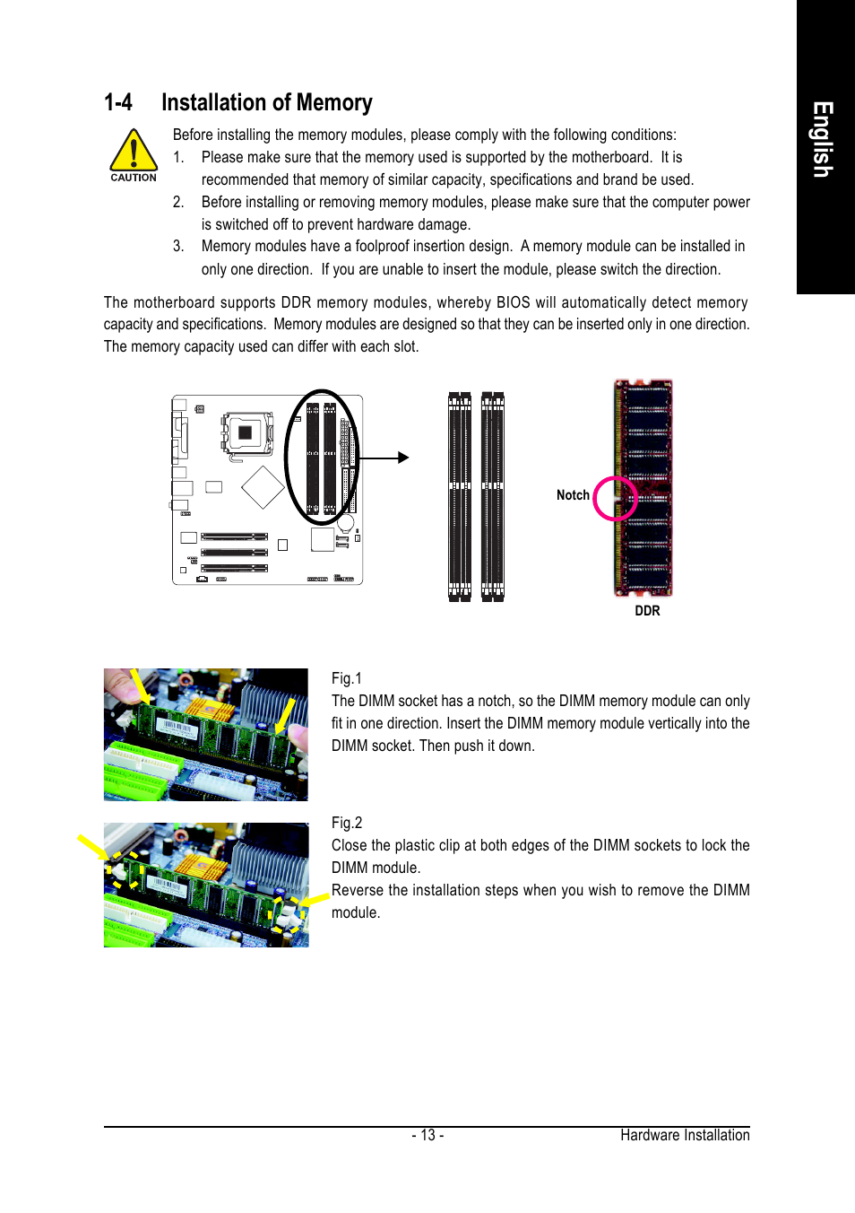 English | Intel GA-8I865GVMK-775 User Manual | Page 13 / 72