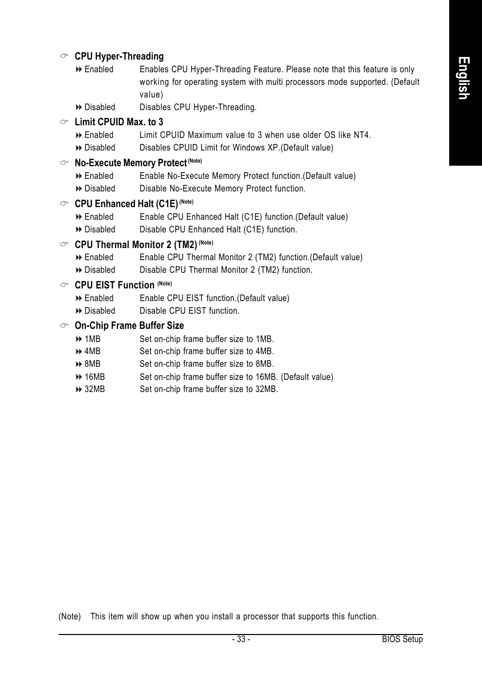 English | Intel GA-8I865GVMK-775 User Manual | Page 33 / 72