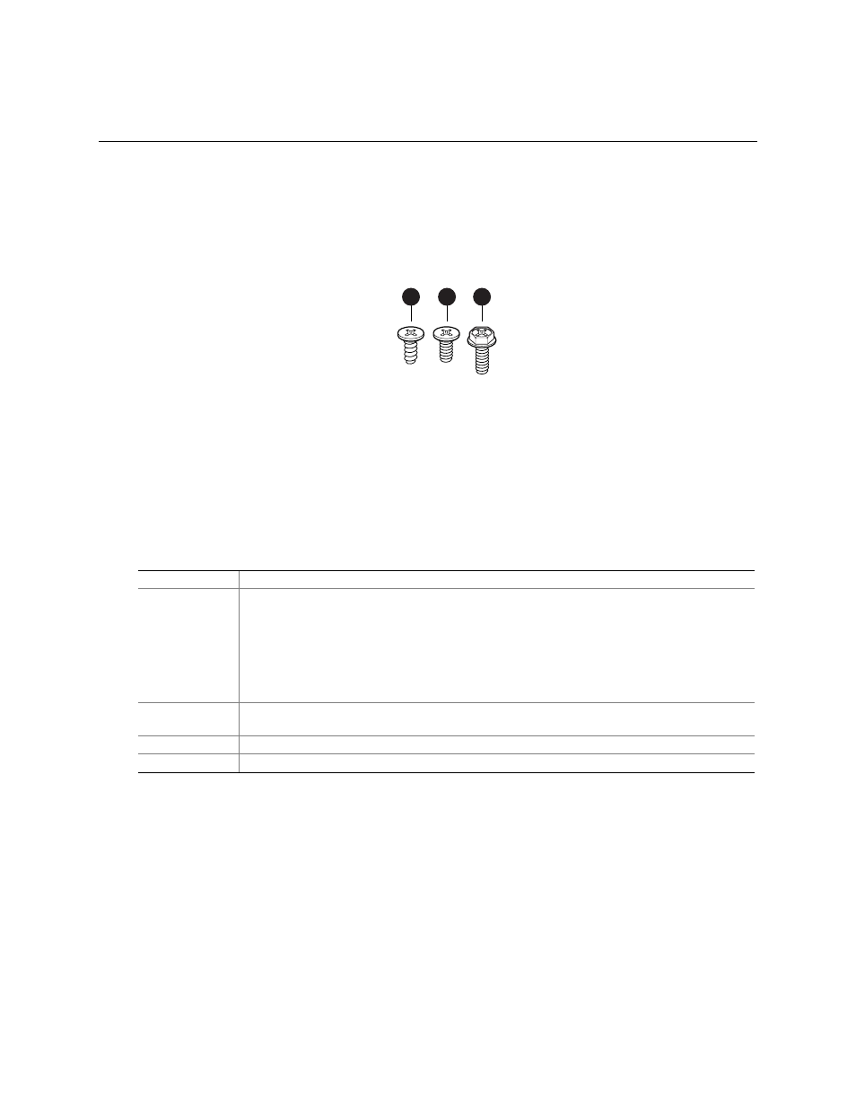 1chassis description, Kit contents, Feature summary | Chassis description, Figure 1. screw description, Table 1, 1 chassis description | Intel SC5275-E User Manual | Page 19 / 73