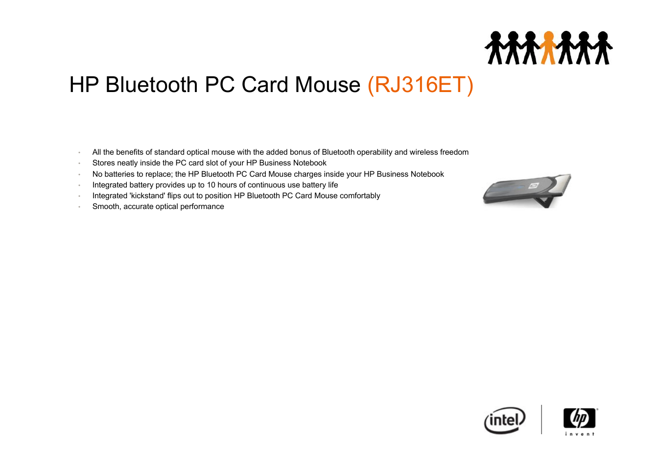 Hp bluetooth pc card mouse (rj316et) | Intel 2510P User Manual | Page 11 / 11