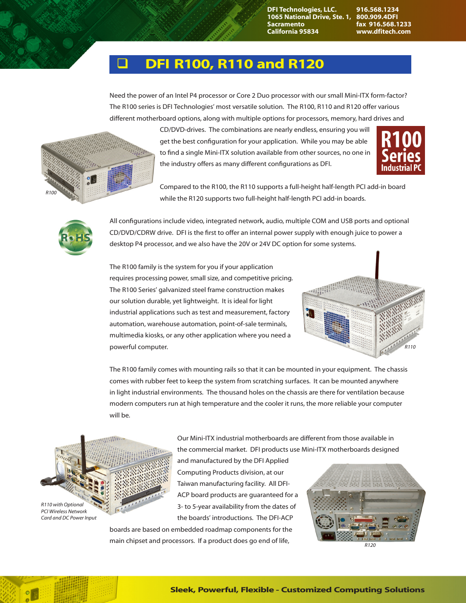 Intel DFI R100 User Manual | 2 pages