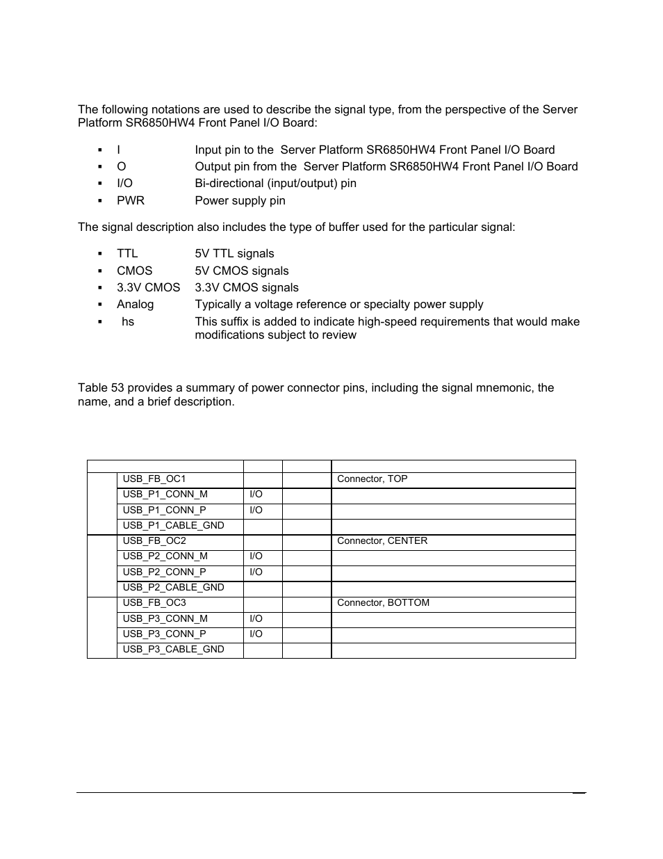 3 signal descriptions | Intel SR6850HW4 User Manual | Page 101 / 119