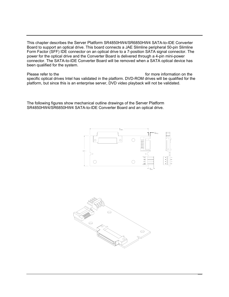 Sata-to-ide converter board, 1 mechanical outline | Intel SR6850HW4 User Manual | Page 109 / 119